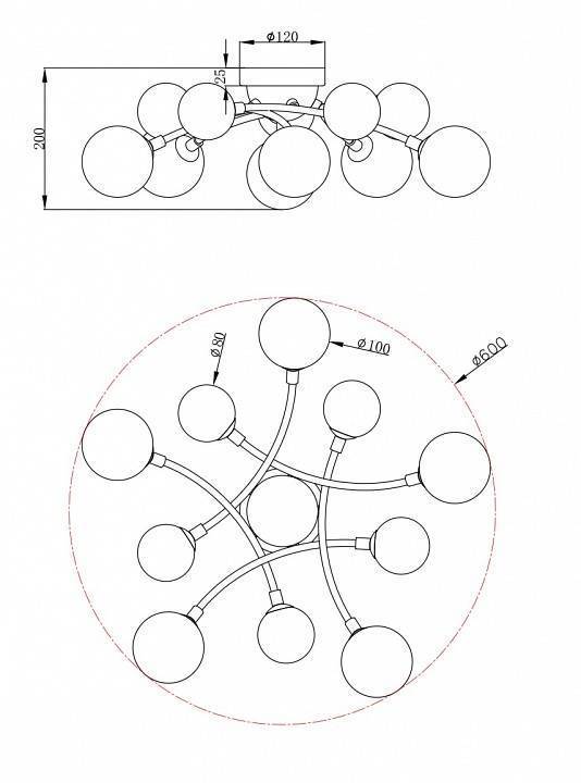 Потолочная люстра Freya Bethany FR5116CL-11BS