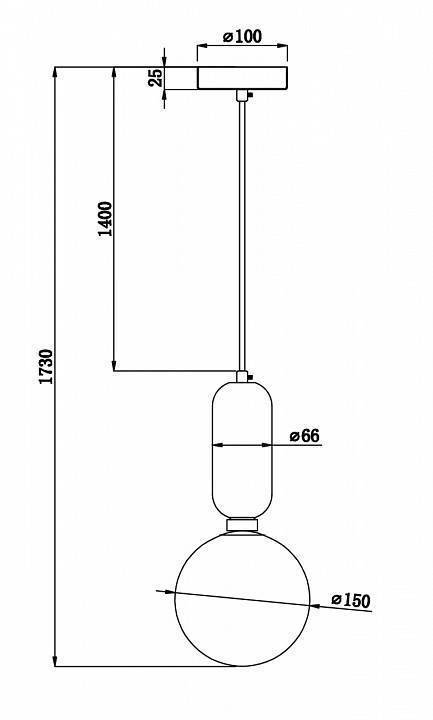 Подвесной светильник Freya Felice FR5135PL-01BS