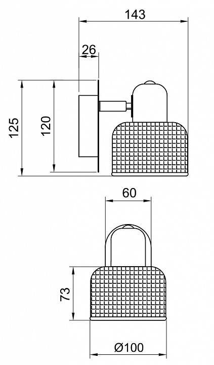 Спот настенный Freya Debora 1xG9 FR5344-WL-01-CH