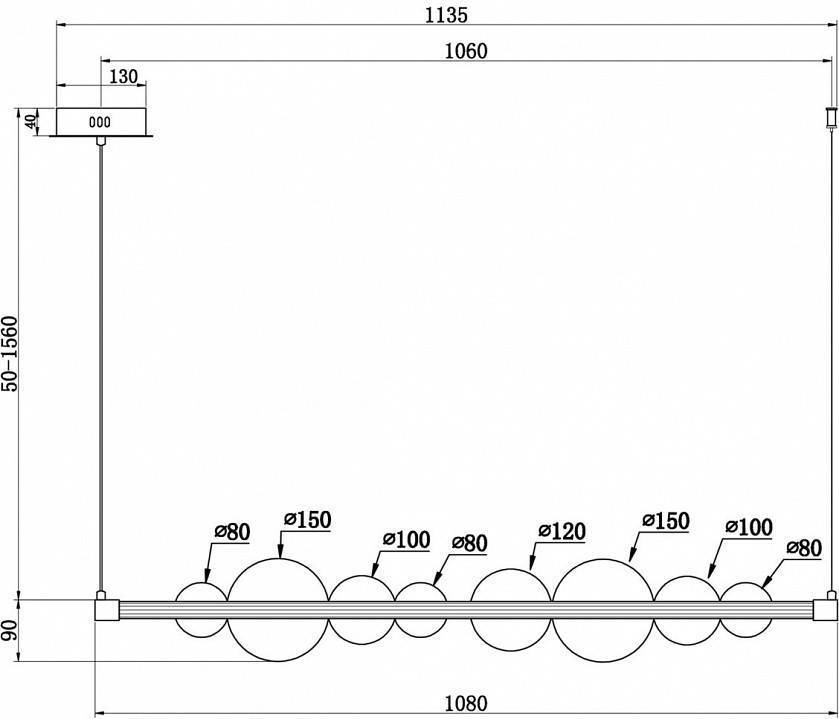 Подвесной светильник Freya Glaze FR5396PL-L13BS