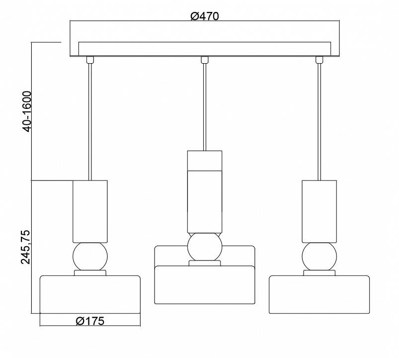 Подвесной светильник Maytoni Void 5 ламп MOD030PL-05GR
