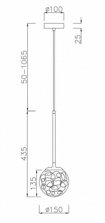 Подвесной светильник Maytoni Ligero MOD061PL-01CH