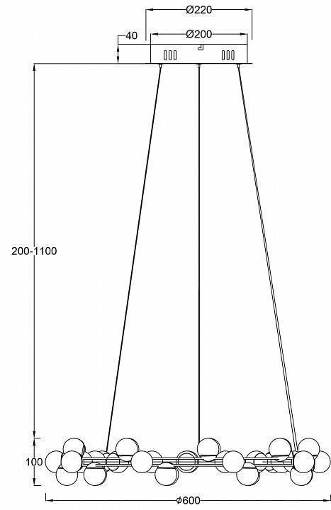 Подвесной светильник Maytoni Tessara MOD081PL-L50G3K