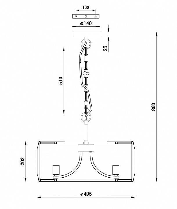 Подвесной светильник Maytoni Cerezo 5 ламп MOD202-05-N