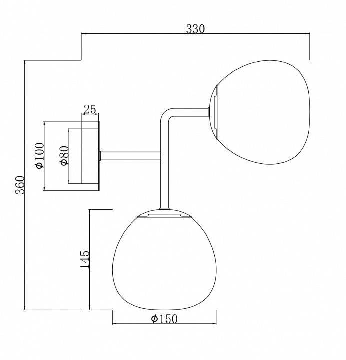Бра Maytoni Erich MOD221-WL-02-N