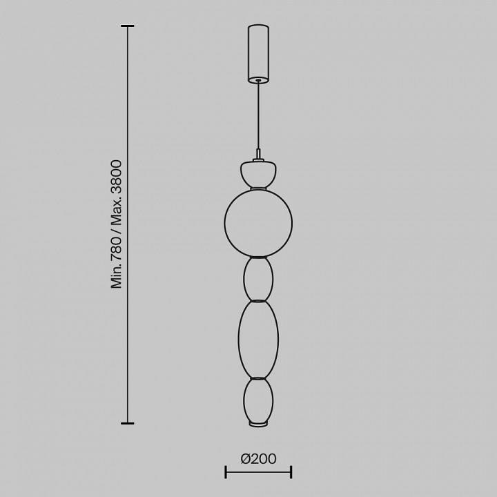 Подвесной светильник Maytoni Adore MOD297PL-L17BS3K