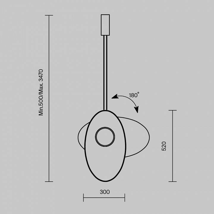 Подвесной светодиодный светильник Maytoni Evolution 10 Вт 3000 К серый MOD396PL-L10GR3K