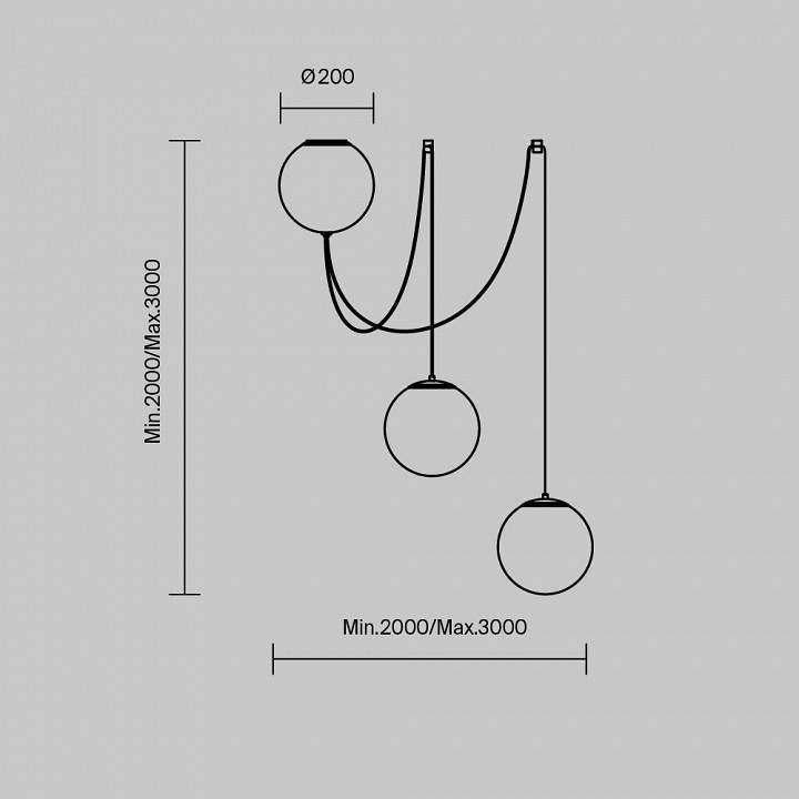 Подвесной светильник Maytoni Twins MOD427PL-L30B3K1