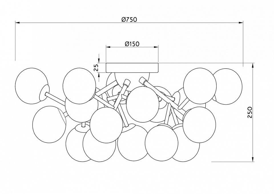 Потолочная люстра Maytoni Dallas MOD545PL-20CH
