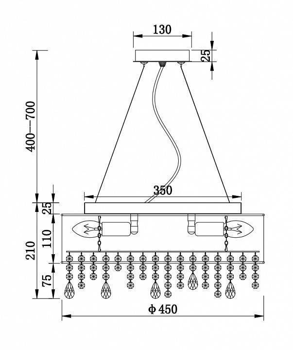Подвесной светильник Maytoni Manfred MOD600PL-06W
