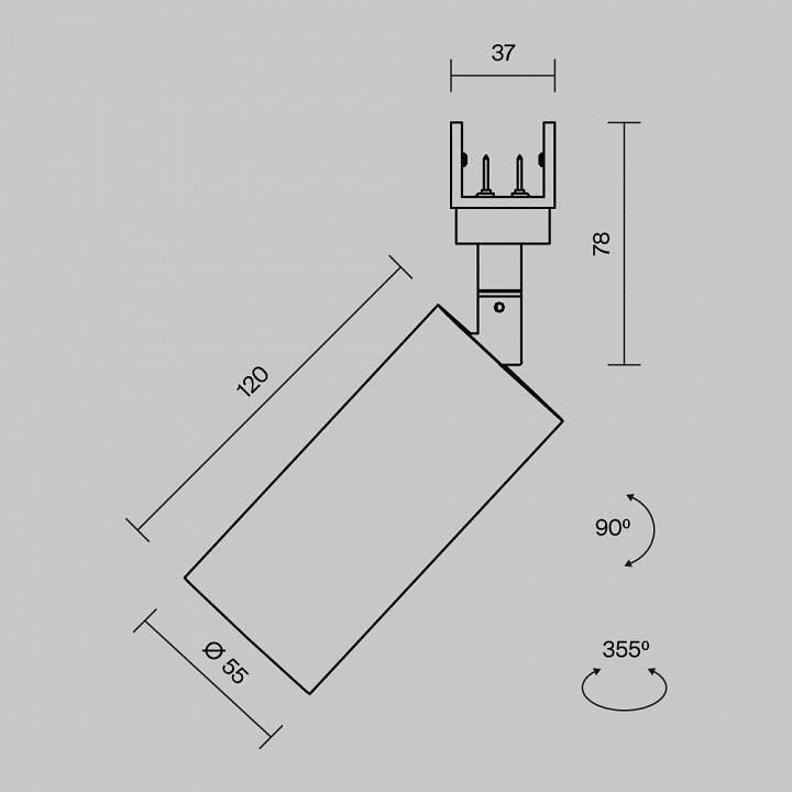 Трековый светильник Maytoni Focus 16 Вт 3000 K O-TR01-1-S-16WB3K