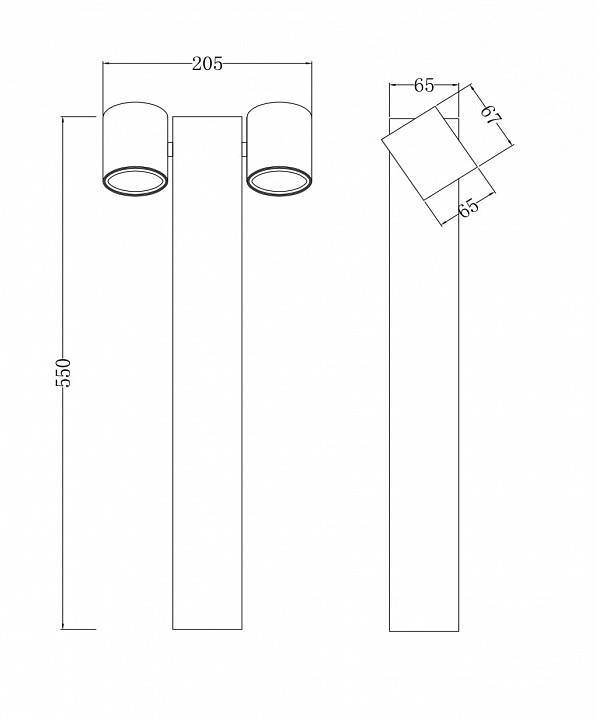 Уличный светильник Maytoni Wall Street O010FL-02B