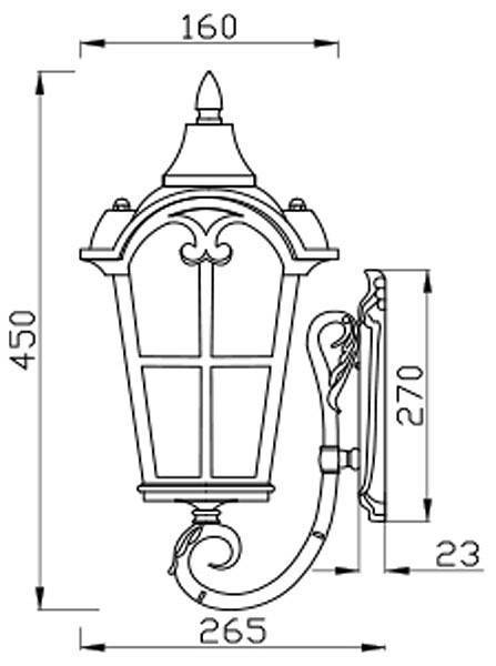 Уличный настенный светильник Maytoni Albion O413WL-01BZ1