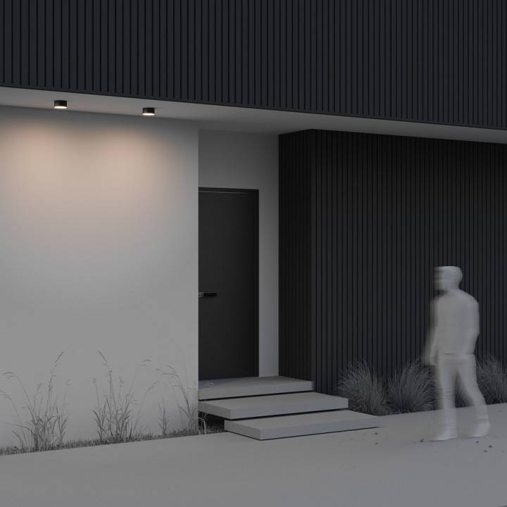 Накладной светильник Maytoni Zon IP 15 Вт 3000K черный O430CL-L15B3K