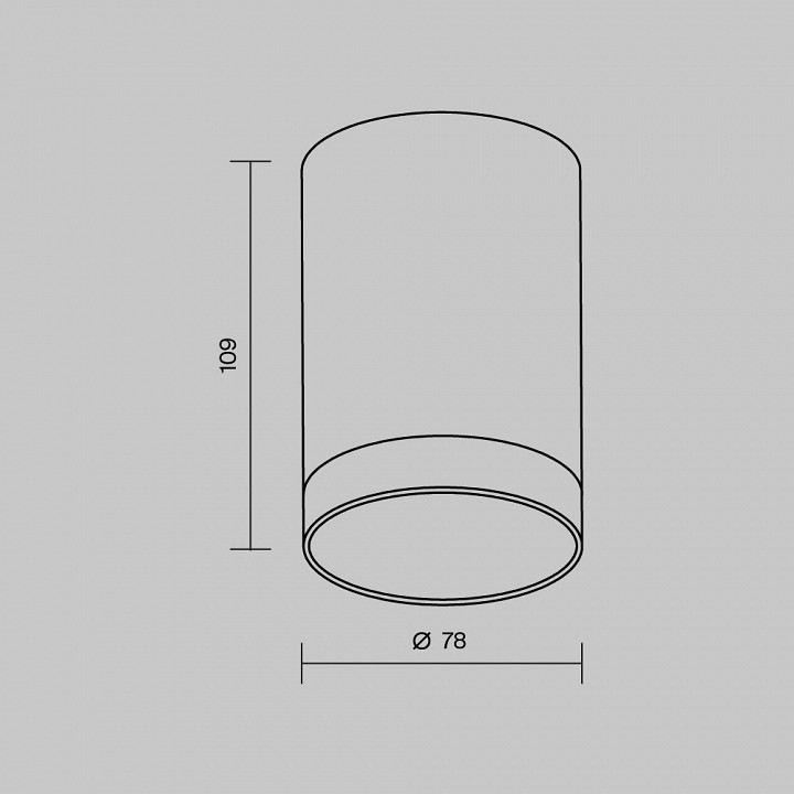 Светильник накладной Maytoni Luxe 10 Вт 3000K черный O500CL-L10B3K