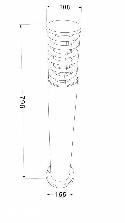 Уличный наземный светильник Maytoni Bronx O576FL-01B