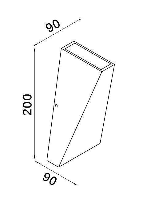 Светильник уличный настенный Maytoni Times Square 6 Вт 3200K O580WL-L6B
