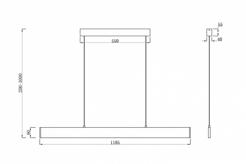 Подвесной светильник Maytoni Step P010PL-L30B4K