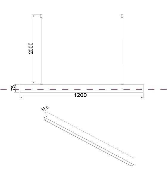 Подвесной светильник Maytoni Vinder LED 40 Вт 4000K P051PL-L40B4K