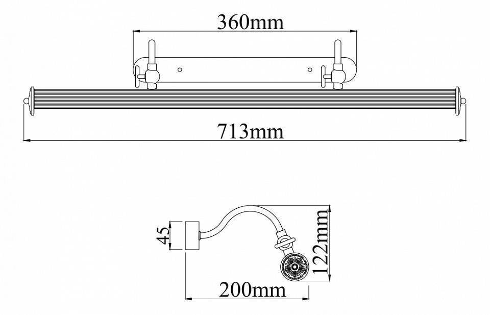 Подсветка для картин Maytoni Govanni PIC119-44-R