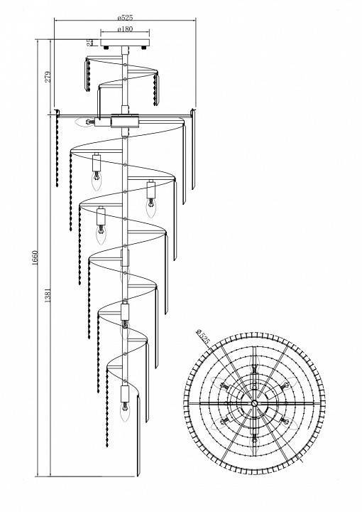 Подвесной светильник Maytoni Louis 12xE14 RC006PL-12CH