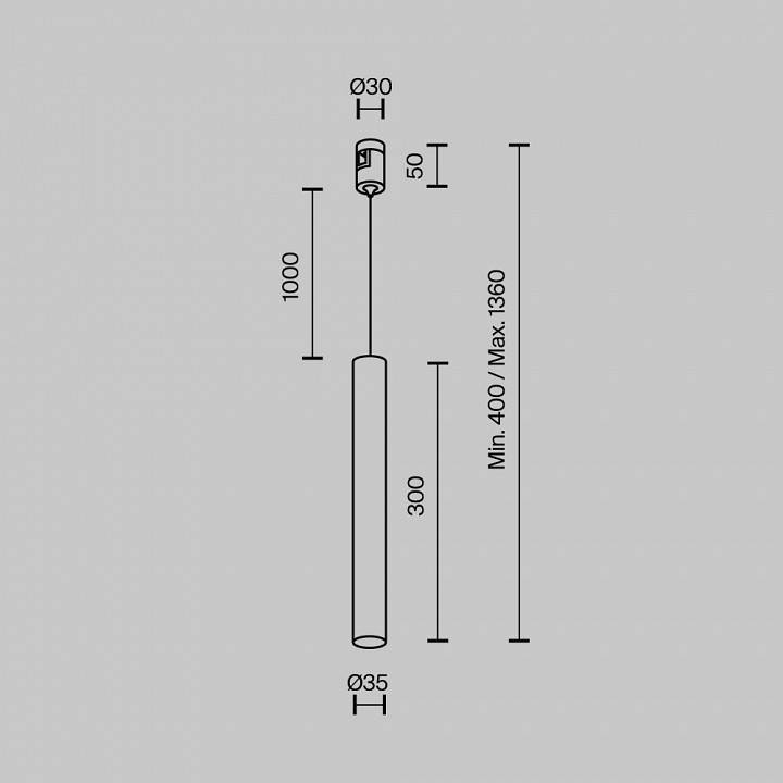 Подвесной светильник Maytoni Focus Led 5 Вт 4000 K TR155-1-5W4K-B