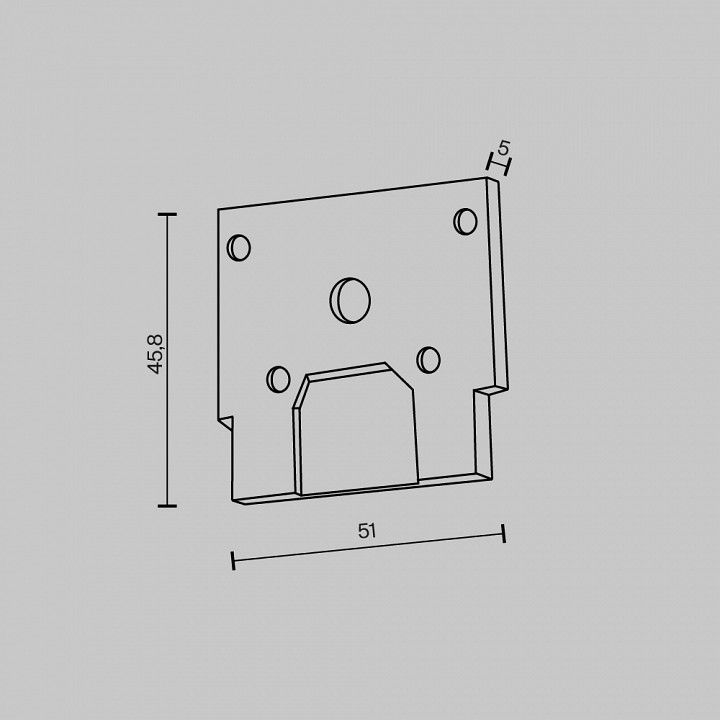 Заглушка для трека боковая  TRA034EC-SCCL-42B