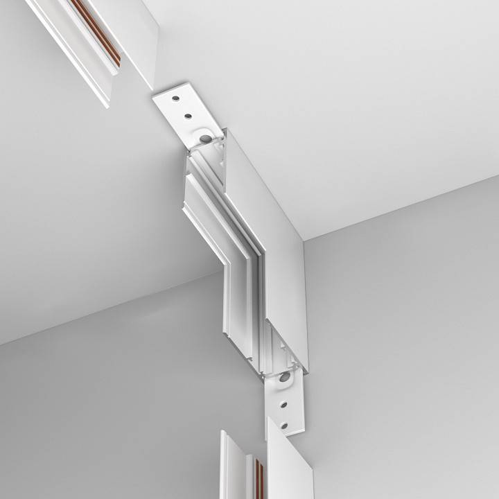 Соединитель угловой внутренний для накладных треков Maytoni Exility TRA034ICL-41W