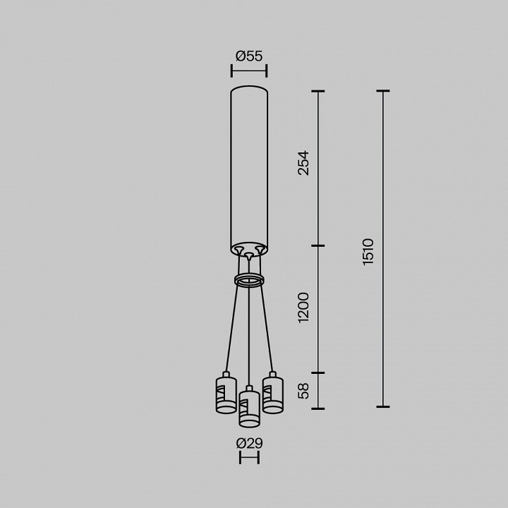 Подвес для трека Maytoni Flarity TRA154SW-BB-R-PT