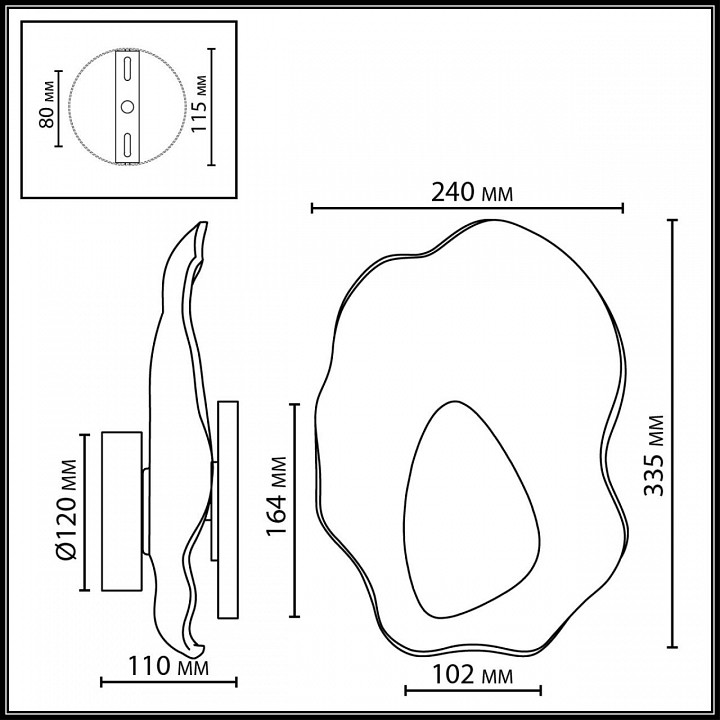 Накладной светильник Odeon Light L-VISION 5461/12WLB