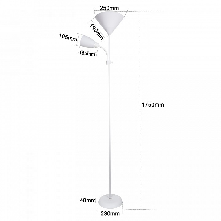 Торшер с подсветкой 00306-0.7-02 WH