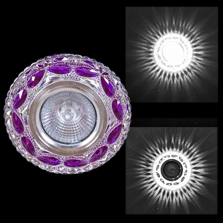 Встраиваемый светильник  00757-9.0-001CN MR16+LED3W CL+PP