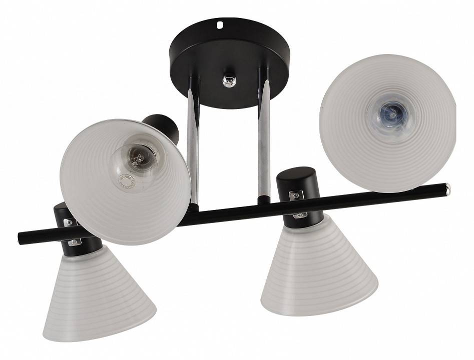 Люстра на штанге Reluce 01553 4 лампы 01553-3.3-04B BK+CR