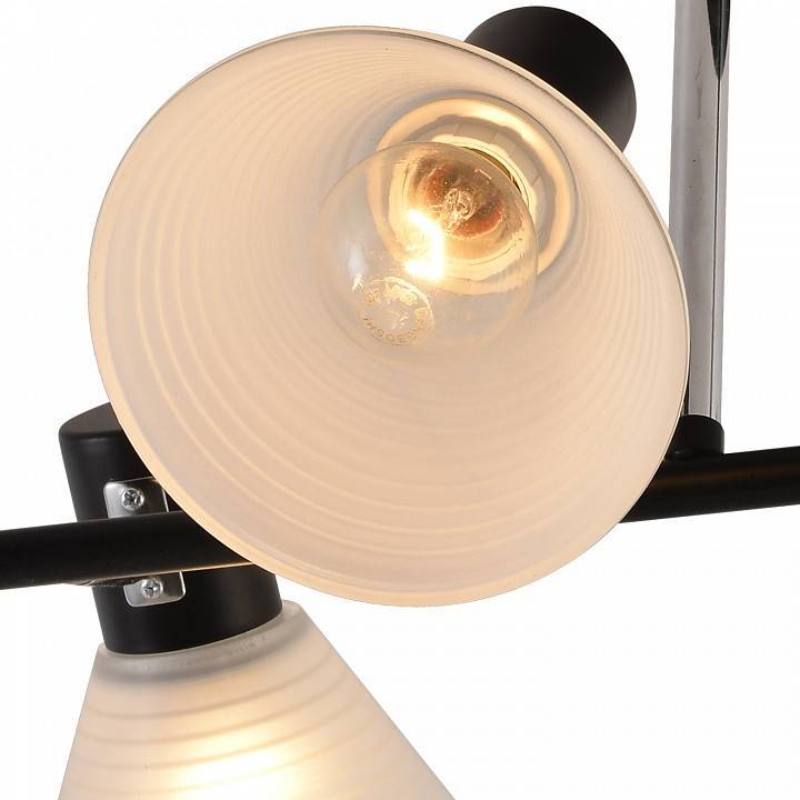 Люстра на штанге Reluce 01553 4 лампы 01553-3.3-04B BK+CR