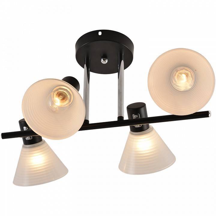 Люстра на штанге Reluce 01553 4 лампы 01553-3.3-04B BK+CR