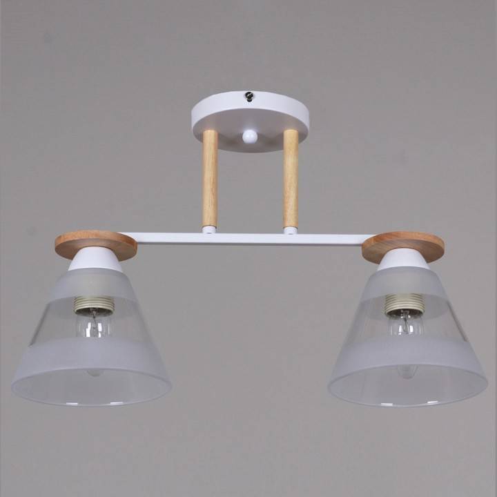 Светильник на штанге Reluce 01630 WH+WOOD 01630-0.3-02