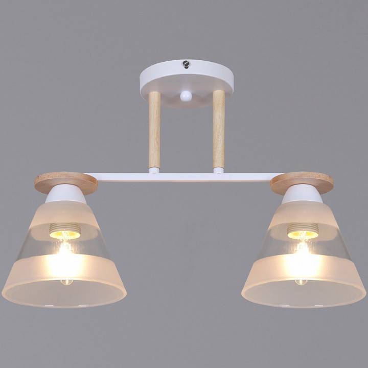 Светильник на штанге Reluce 01630 WH+WOOD 01630-0.3-02