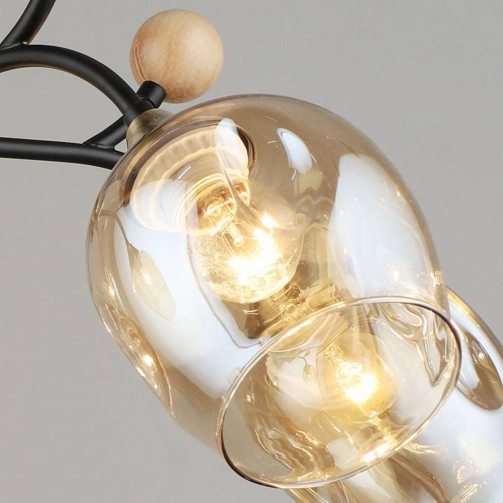 Люстра на штанге Reluce 02009-2 5 ламп 02009-0.3-05 AB+BK