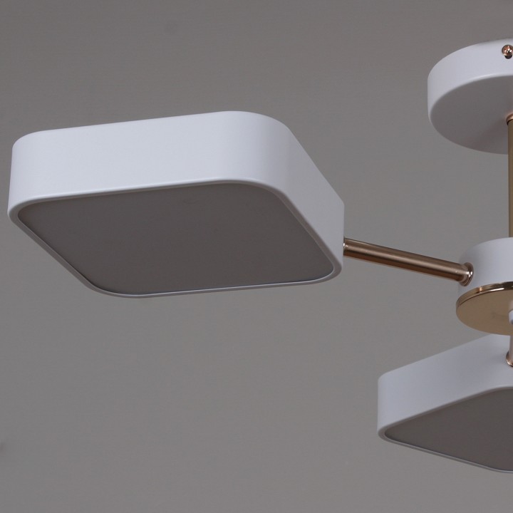 Люстра на штанге De Markt 03360-0.3-05 5 ламп белый золото 03360-0.3-05 WH+FGD