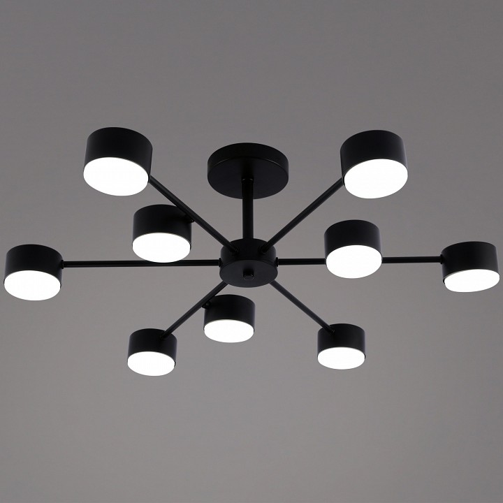 Люстра на штанге De Markt 03738-0.3-09 9 ламп черный GX53 03738-0.3-09 BK GX53