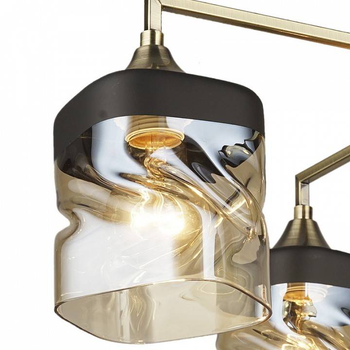 Потолочная люстра Reluce 04231 4 лампы бронза с черным 04231-0.3-04 AB+BK