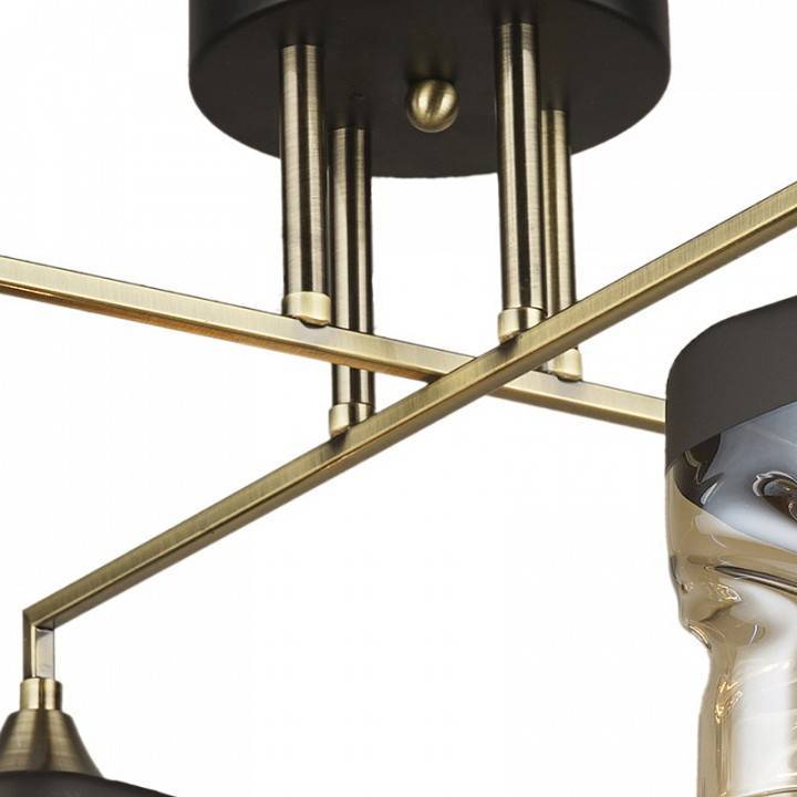 Потолочная люстра Reluce 04231 4 лампы бронза с черным 04231-0.3-04 AB+BK