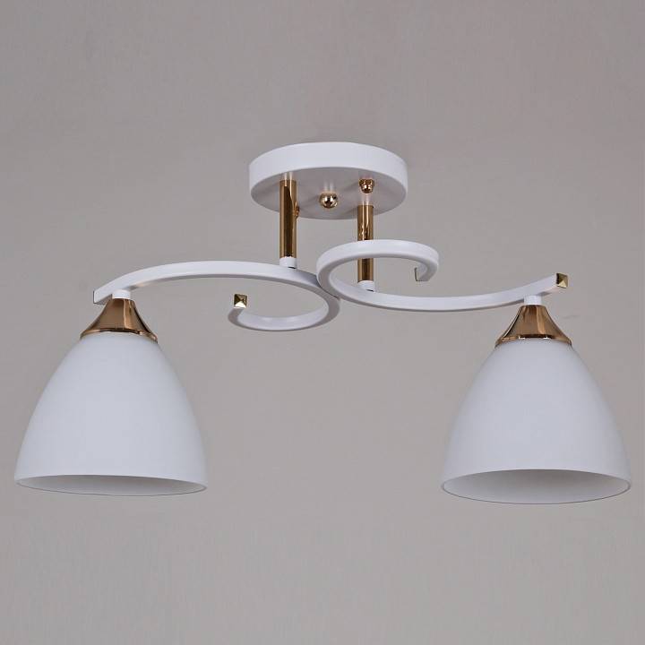 Светильник на штанге Reluce 05009-1 2 лампы белый французское золото 05009-0.3-02 WH+FG