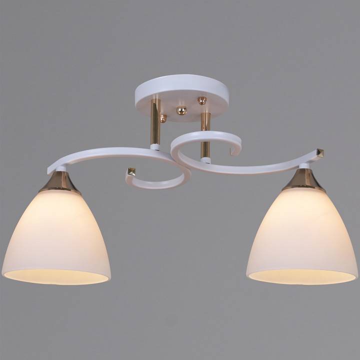 Светильник на штанге Reluce 05009-1 2 лампы белый французское золото 05009-0.3-02 WH+FG