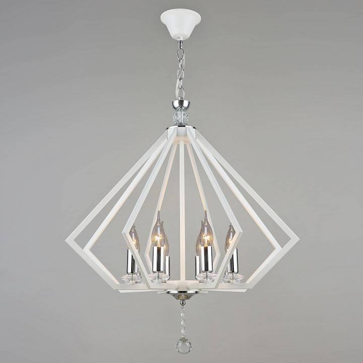 Подвесная люстра Reluce 05325 8 ламп WT+CR 05325-0.4-08 WT+CR