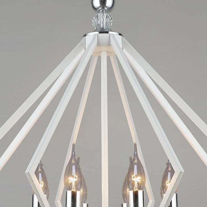 Подвесная люстра Reluce 05325 8 ламп WT+CR 05325-0.4-08 WT+CR