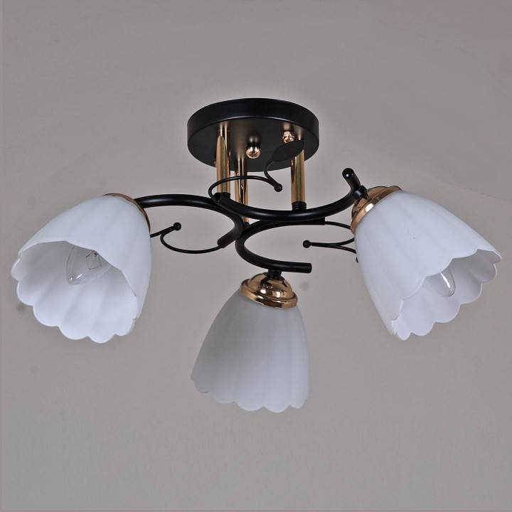 Люстра на штанге Reluce 10134-1 3 лампы 10134-0.3-03 BK+FG