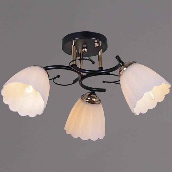 Люстра на штанге Reluce 10134-1 3 лампы 10134-0.3-03 BK+FG