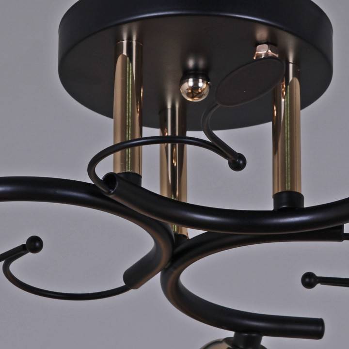 Люстра на штанге Reluce 10134-1 3 лампы 10134-0.3-03 BK+FG