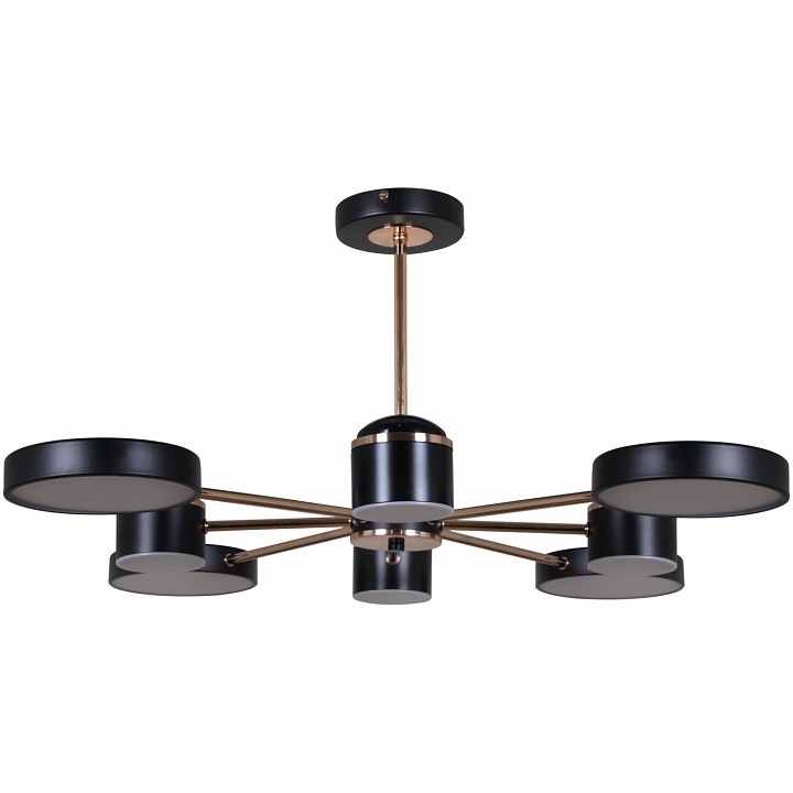 Люстра на штанге De City 13289-4.3-08 BK+GD CR 8 ламп 13289-4.3-08 BK+GD CR